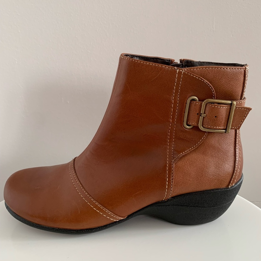 Hush Puppies Kana - Tan Leather Waterproof Ankle Boots - Women’s Size 8.5